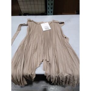 Rokh, Arch Pleated Skirt, R2CA159-VM-887, (Beige) 38